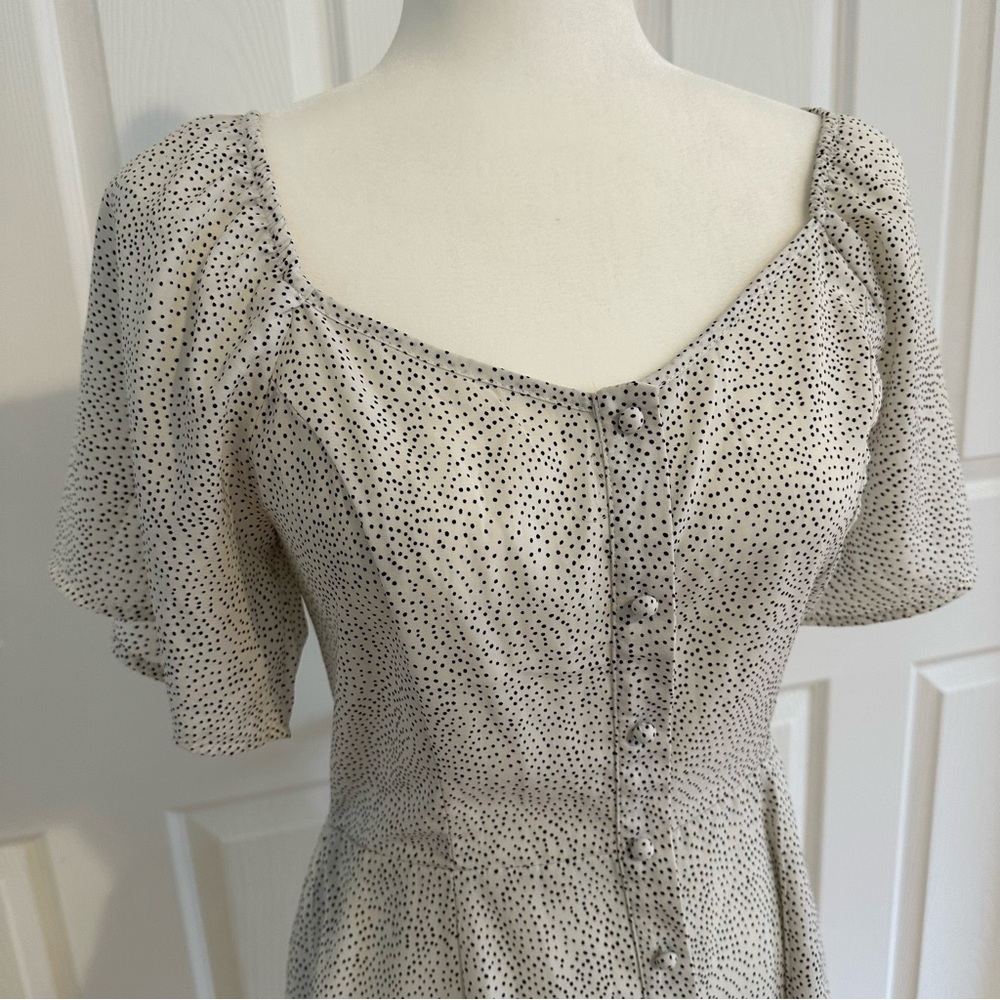 White polka dot summer dress
